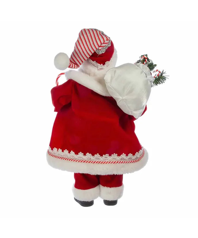 Peppermint Santa Figurine
