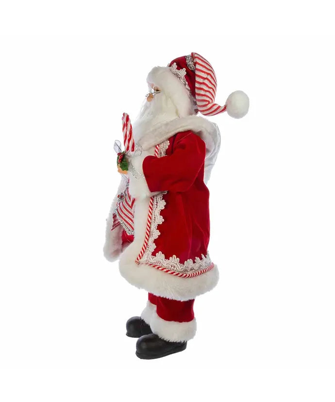Peppermint Santa Figurine