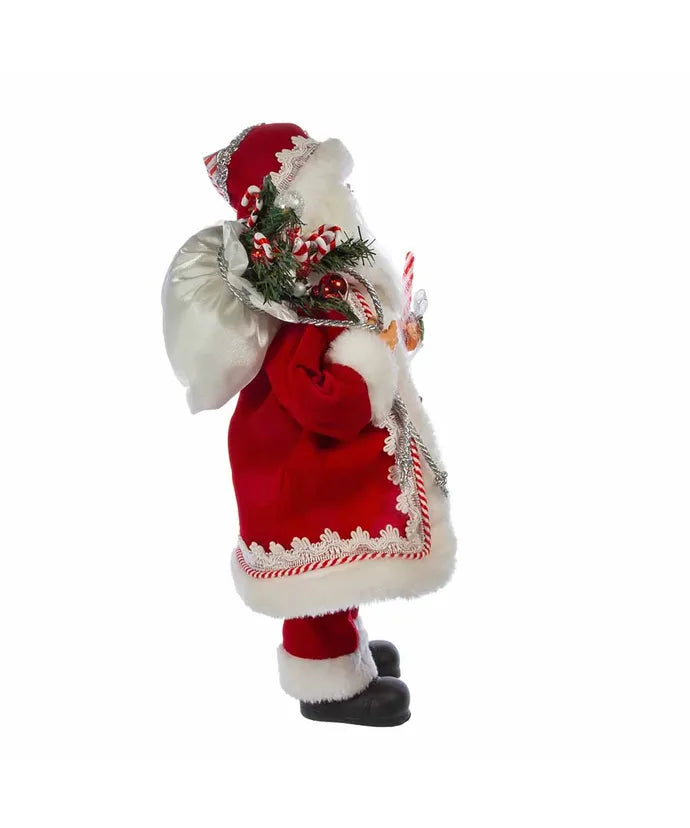 Peppermint Santa Figurine