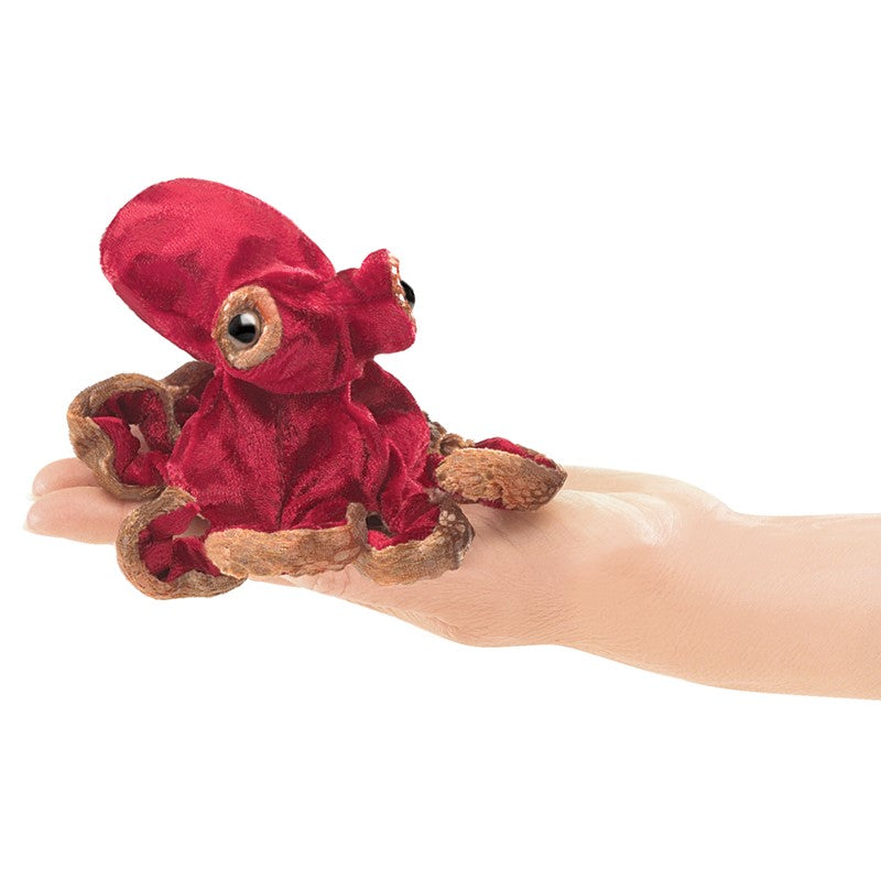 Folkmanis Finger Puppet - Mini Red Octopus