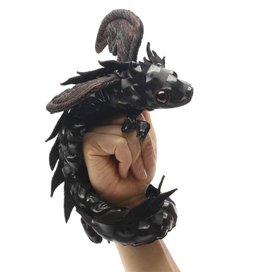 Folkmanis Finger Puppet - Midnight Dragon Wristlet
