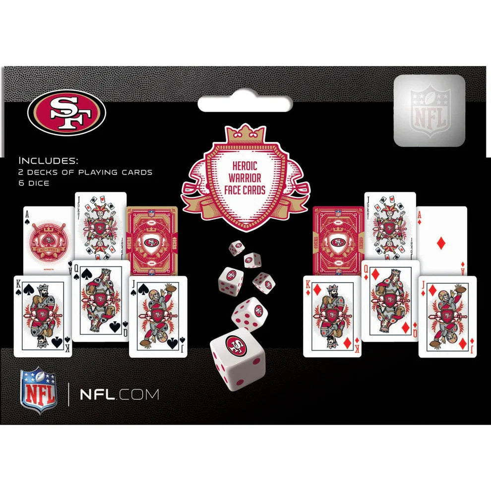San Francisco 49ers NFL 2-Decks of Playing Cards and Dice