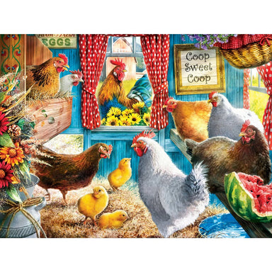 Cluckington Place Green Acres 300 Piece Large Format Puzzle