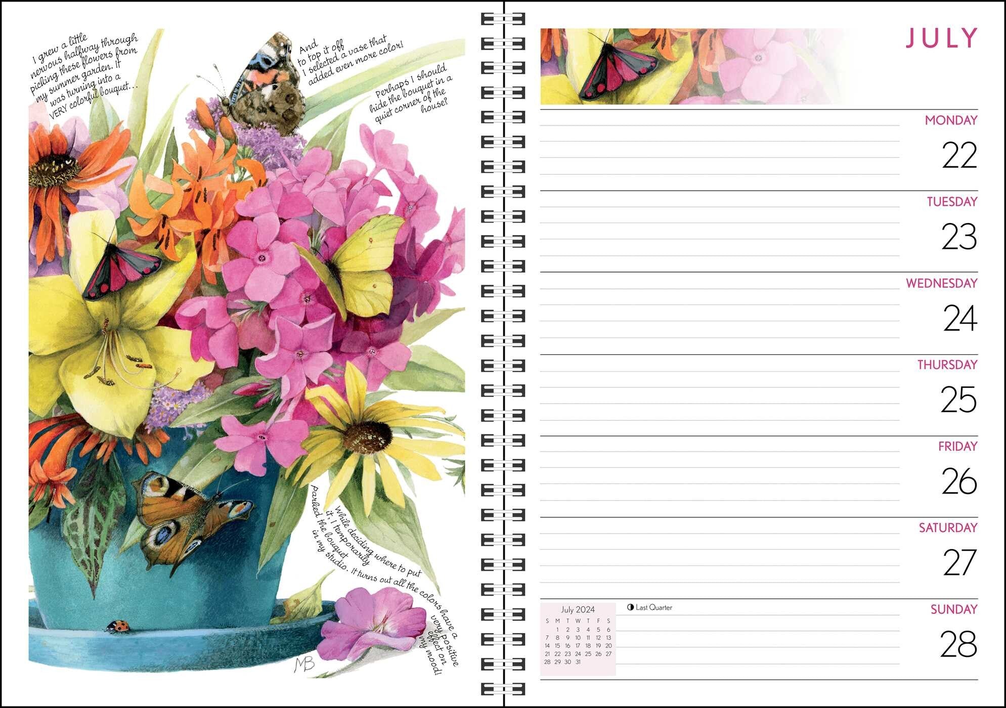 Marjolein Bastin Nature's Inspiration 2024 Engagement Calendar — Bird