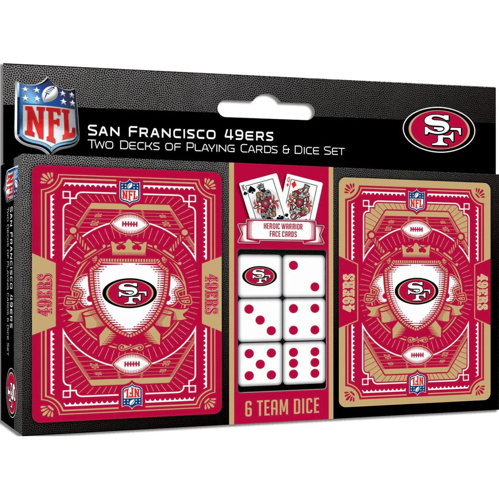 San Francisco 49ers NFL 2-Decks of Playing Cards and Dice