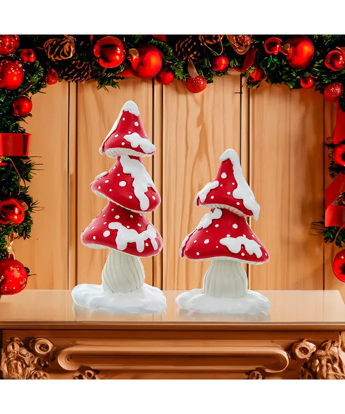 Merry Little Mushroom Trees - Set of 2