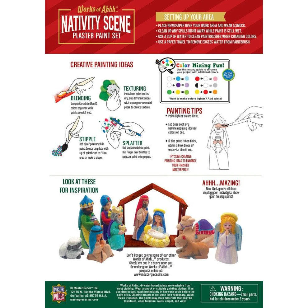 MSTR Plaster Paint Set: Nativity Scene