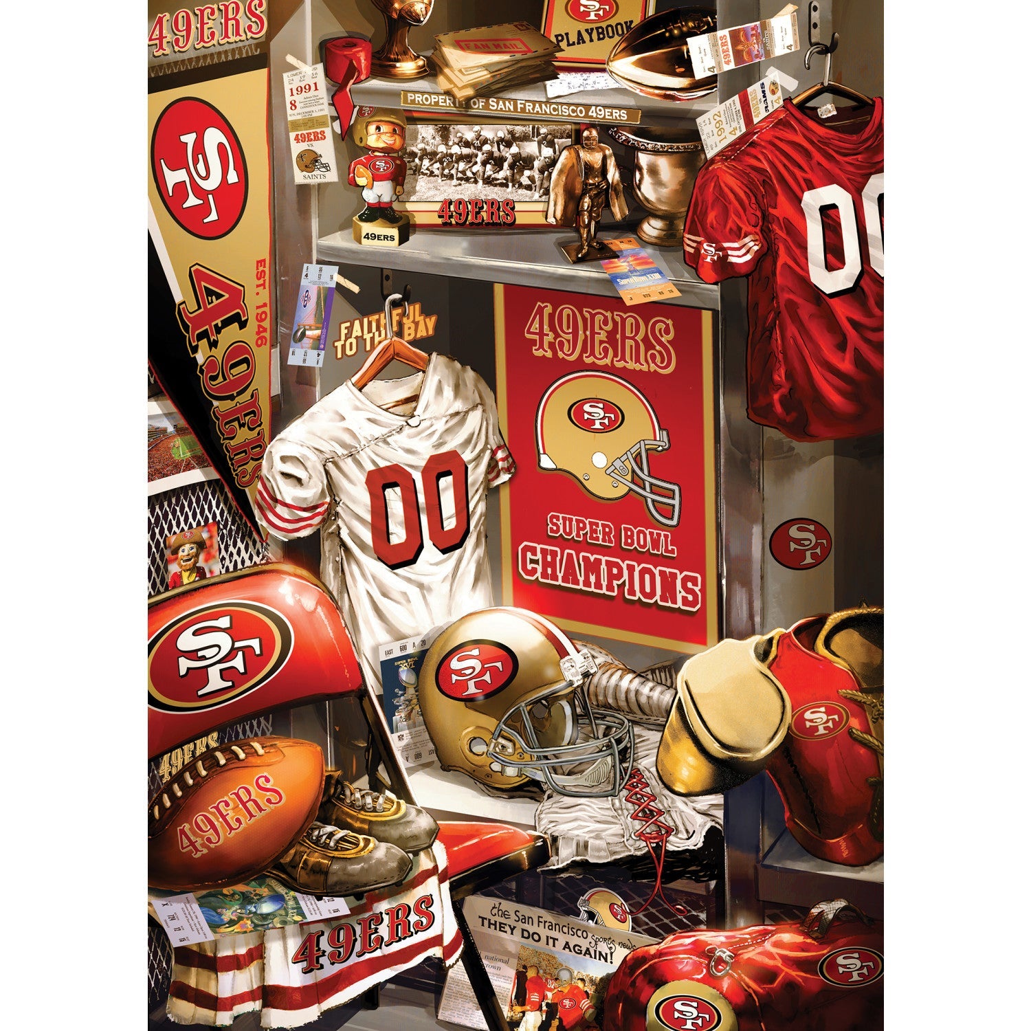 Shop San Francisco NFL 49ers Owl Red Hoodie