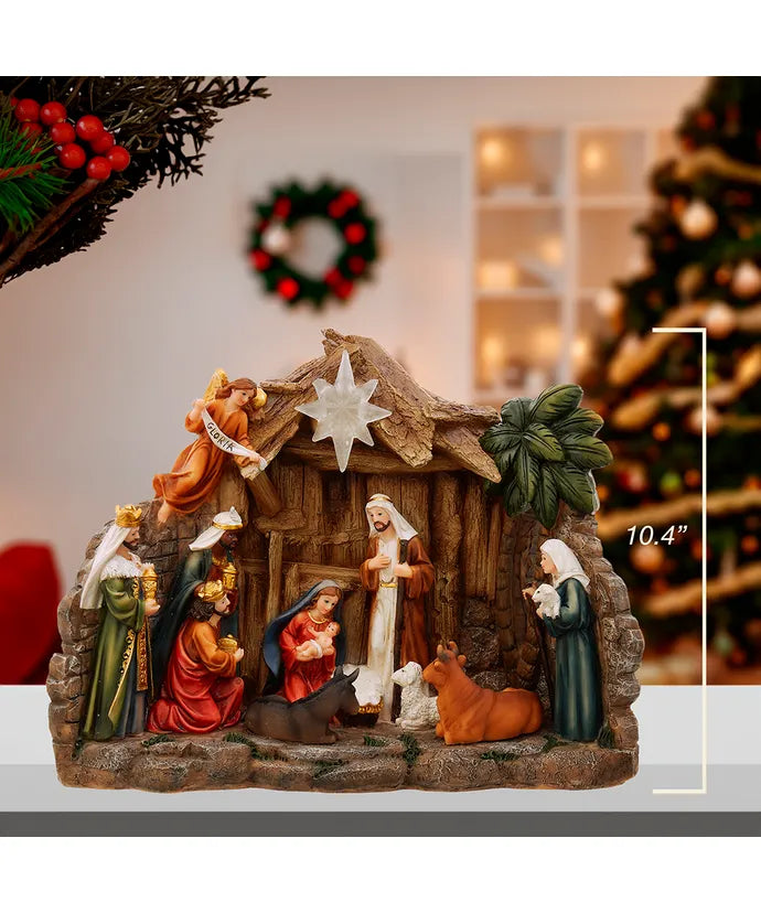 LED Single Piece Nativity Scene