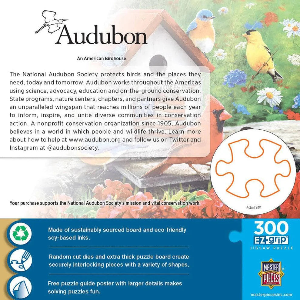 An American Birdhouse 300 Piece Audubon EZ Grip Puzzle