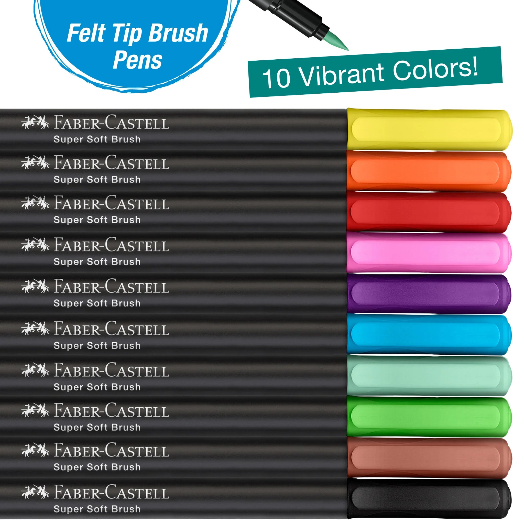 FABR BLK ED COLOR FELT TIP 10