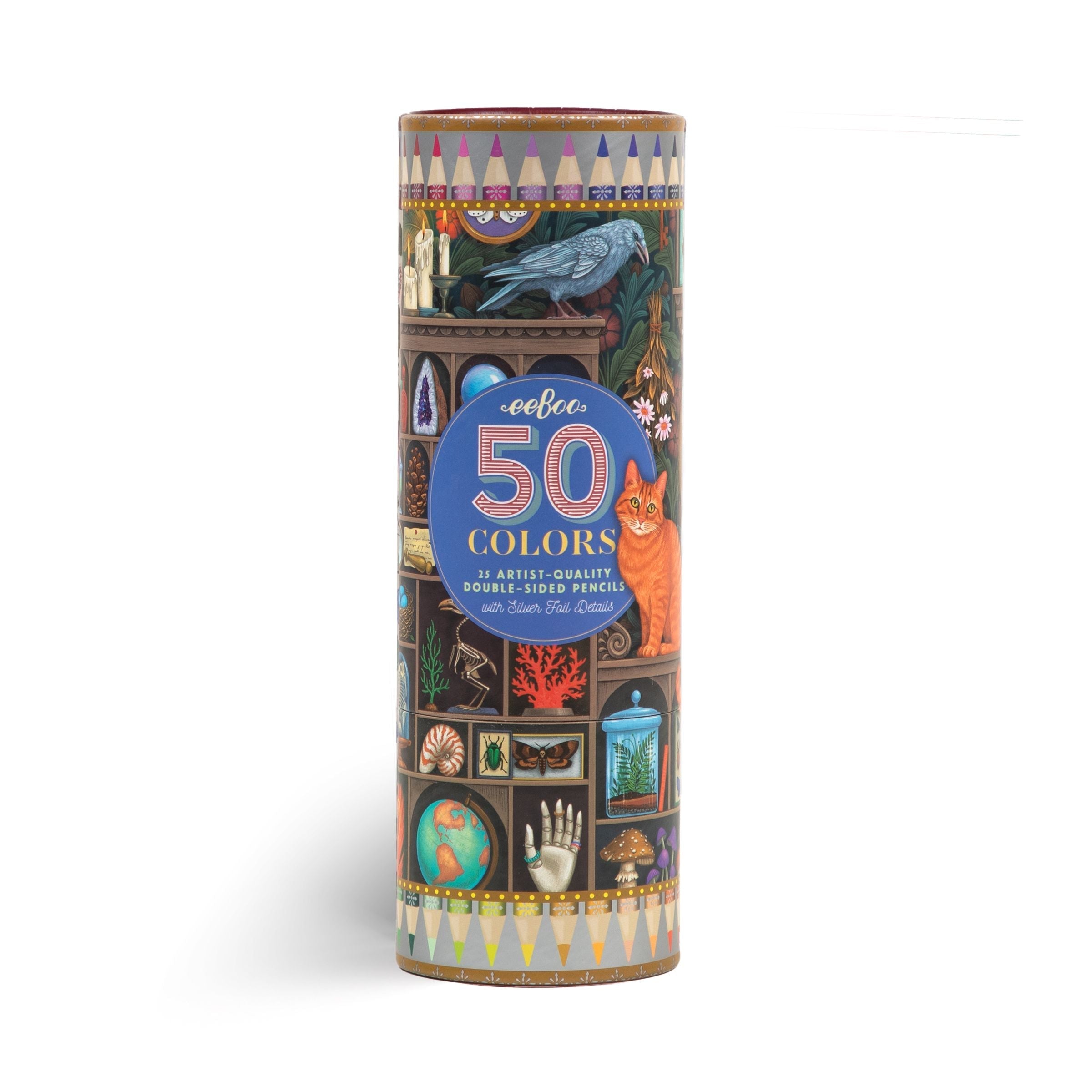 eeBoo Alchemist's Cabinet 25 Double-Sided Color Pencils