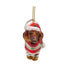 Glass Sweater Dachshund Ornament