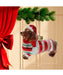 Glass Sweater Dachshund Ornament