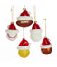 Glass Sports Ball With Santa Hat Ornament - Single, Various Sports