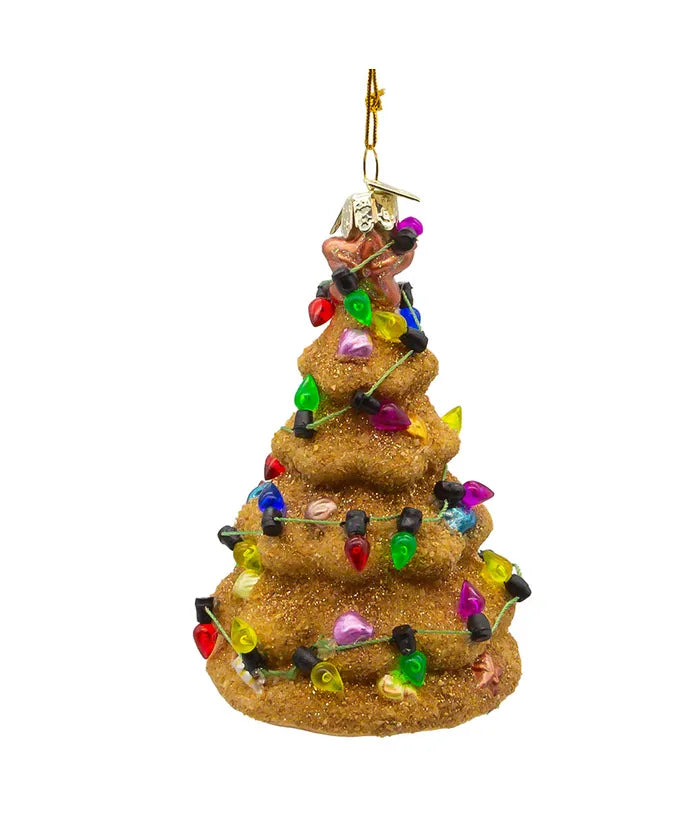 Glass Sandcastle Christmas Tree Ornament