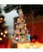 Glass Sandcastle Christmas Tree Ornament