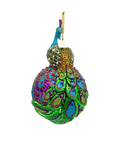 Glass Peacock Ornament