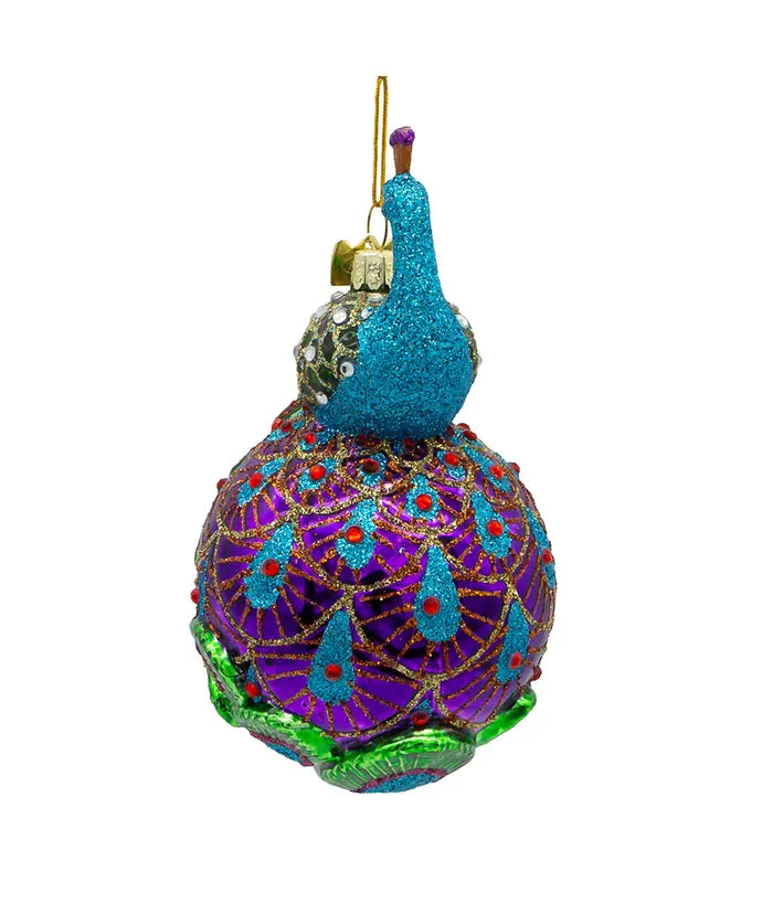 Glass Peacock Ornament