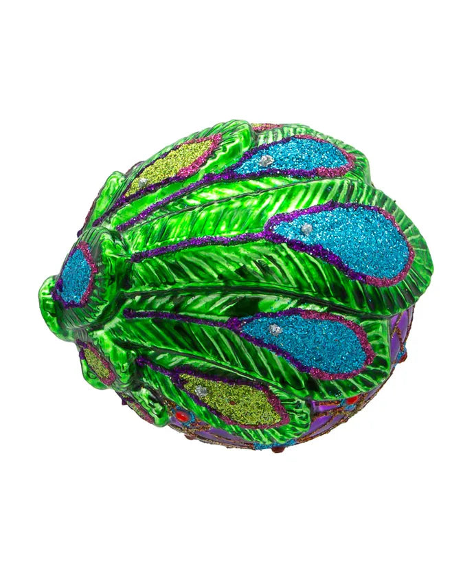 Glass Peacock Ornament