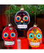 Glass Sugar Skull Ornament - Single, Various Styles