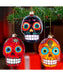 Glass Sugar Skull Ornament - Single, Various Styles