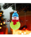 Glass Pickleball Snowman Ornament