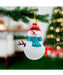 Glass Golf Snowman Ornament