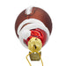 Glass Football With Santa Hat Ornament