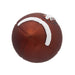 Glass Football With Santa Hat Ornament