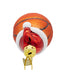 Glass Basketball With Santa Hat Ornament