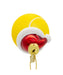Glass Tennis Ball With Santa Hat Ornament