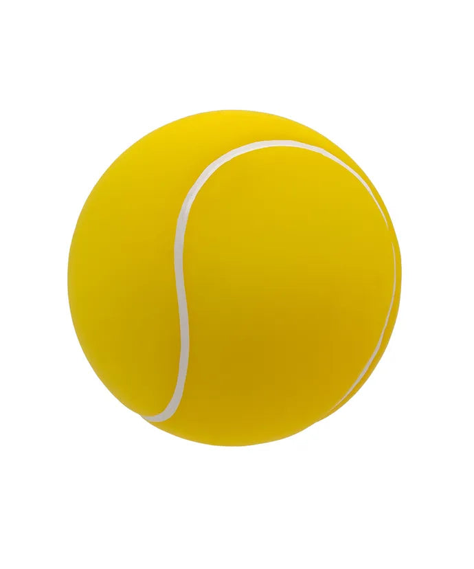 Glass Tennis Ball With Santa Hat Ornament