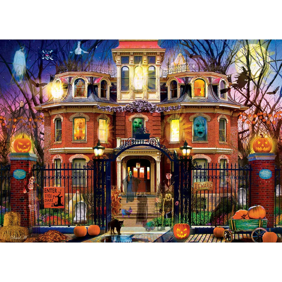 Glow Haunted House On The Hill 1000 Piece Puzzle