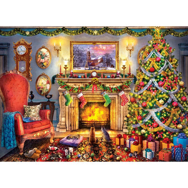 Festive Fireplace 1000 Piece Season's Greetings Puzzle