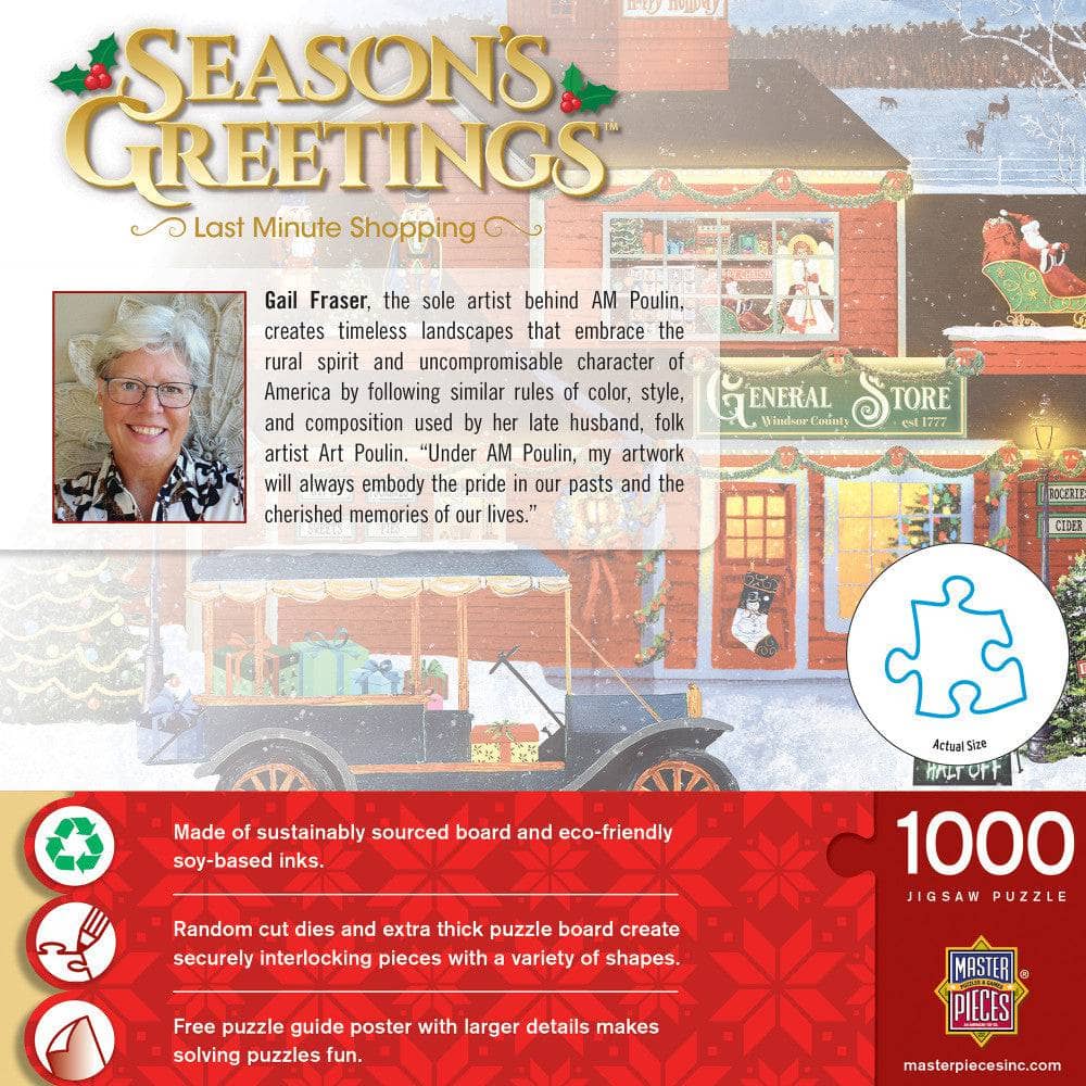 Last Minute Shopping 1000 Piece Seasons Greetings Puzzle