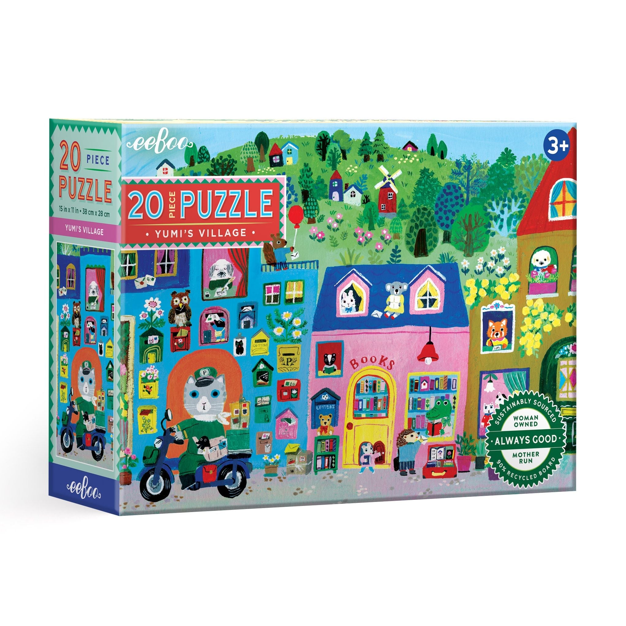 eeBoo Yumi's Village 20 Piece Puzzle