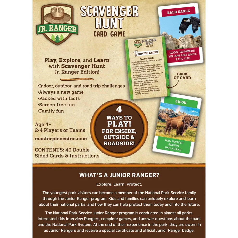 Jr. Ranger Scavenger Hunt Card Game