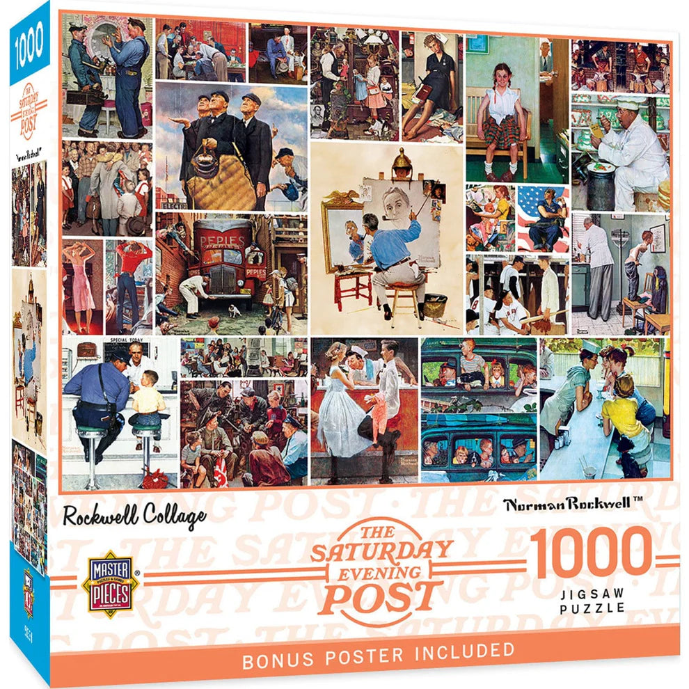 Rockwell Collage 1000 Piece The Saturday Evening Post Puzzle
