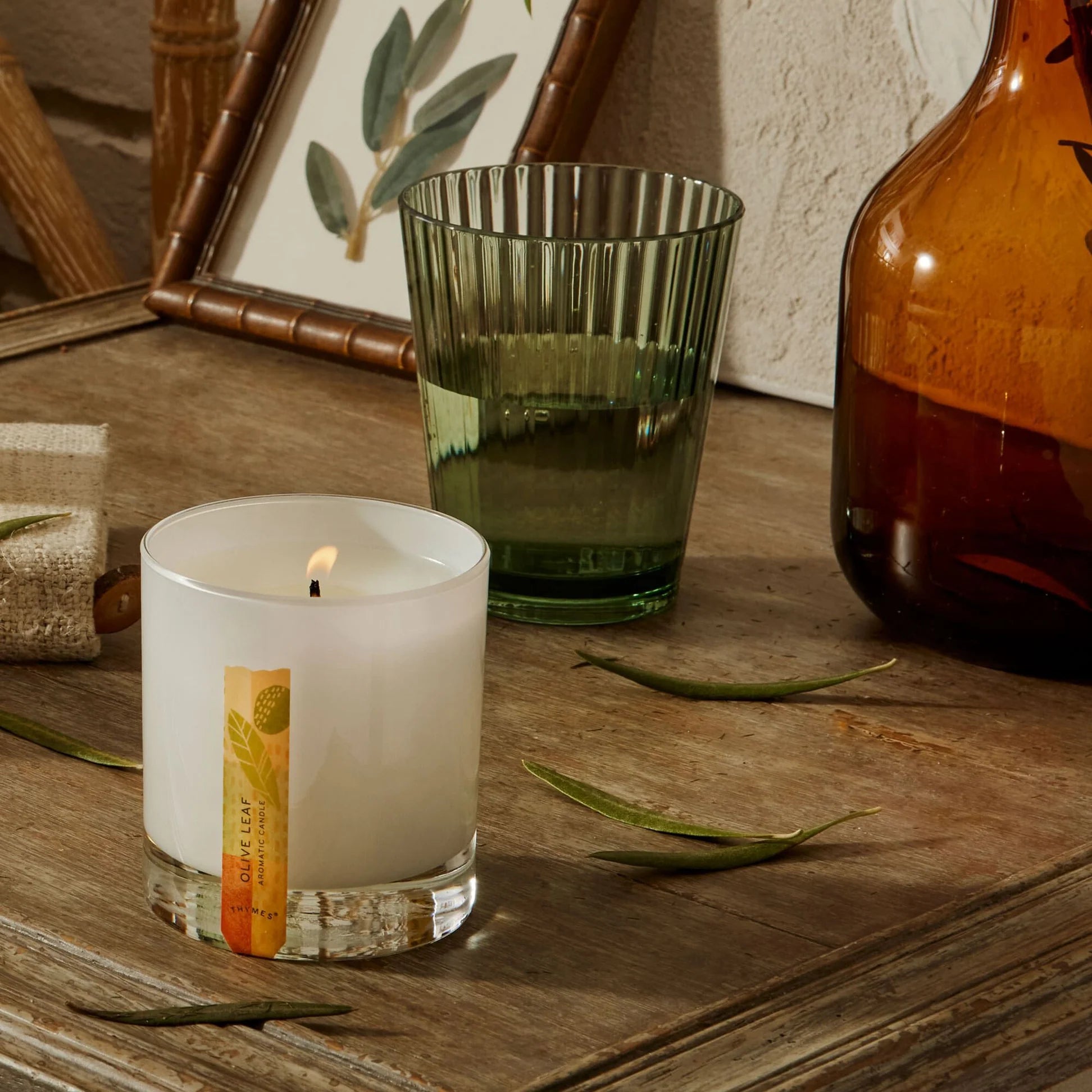 Thymes Olive Leaf Candle