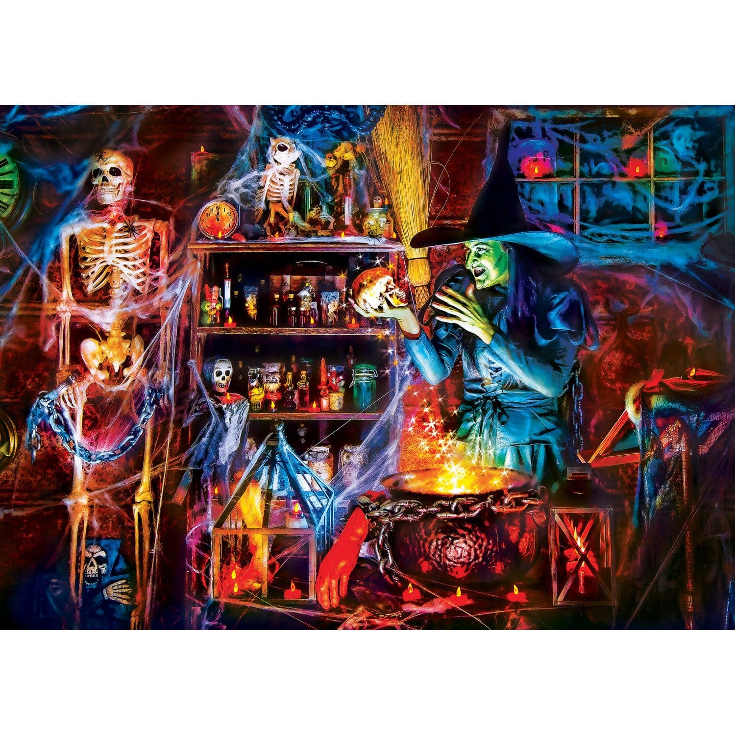On A Scary Night In October 500 Piece Glow In The Dark Puzzle