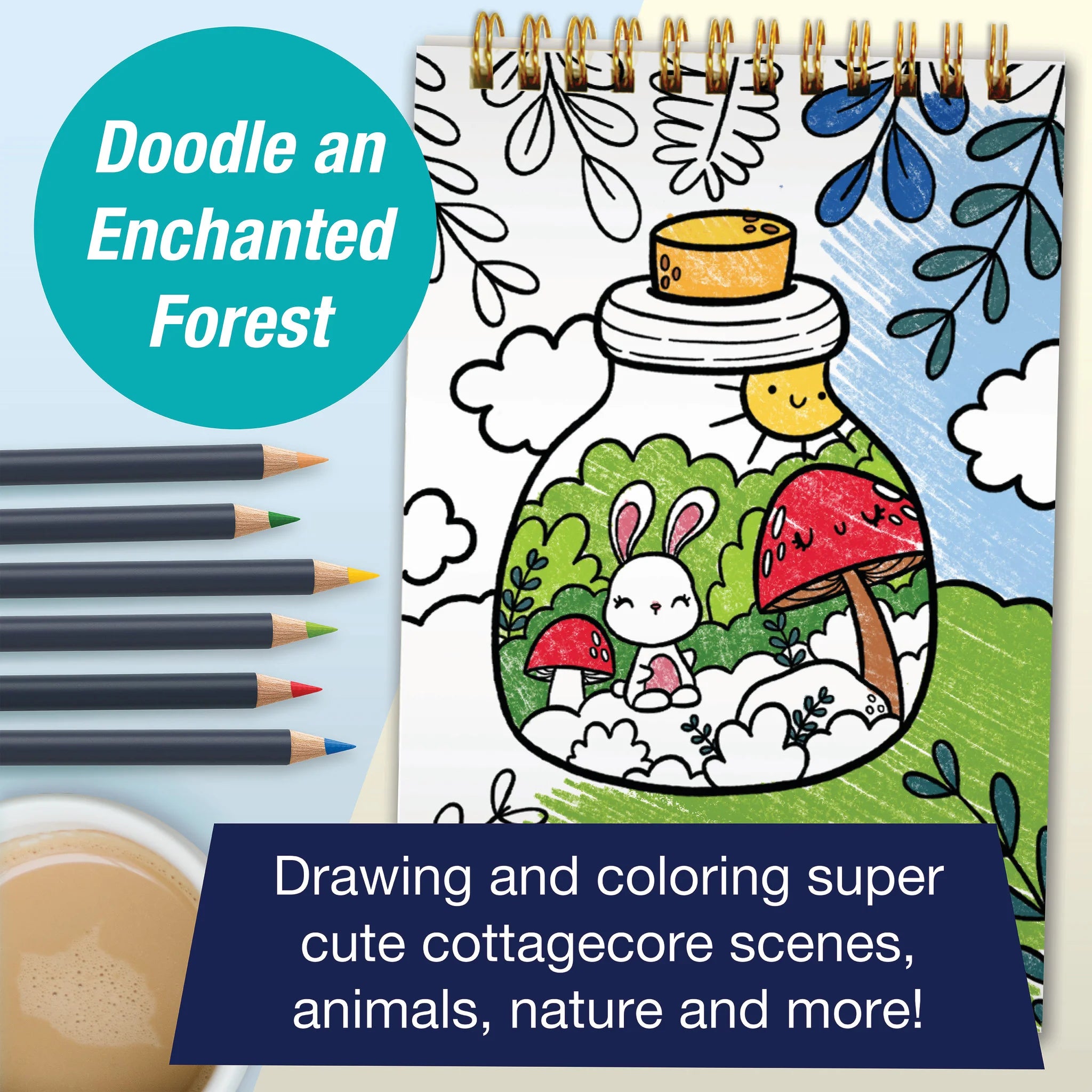 Enchanted Forest - Learn to Draw and Color Cottagecore