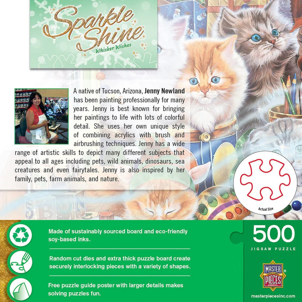Whisker Wishes 500 Piece Glitter Sparkle and Shine Puzzle