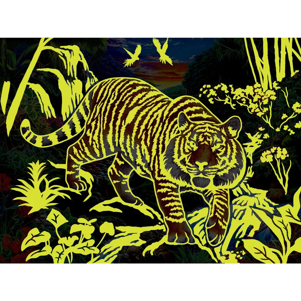 Stalking Tiger 300 Piece Large Format Glow In The Dark Puzzle