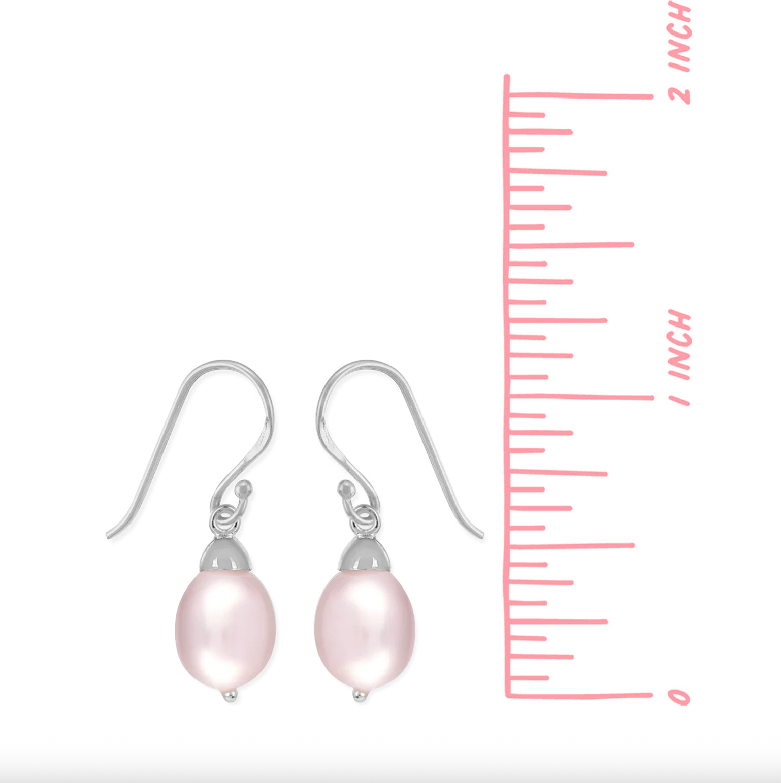Boma Large Pink Pearl Dangle Earrings