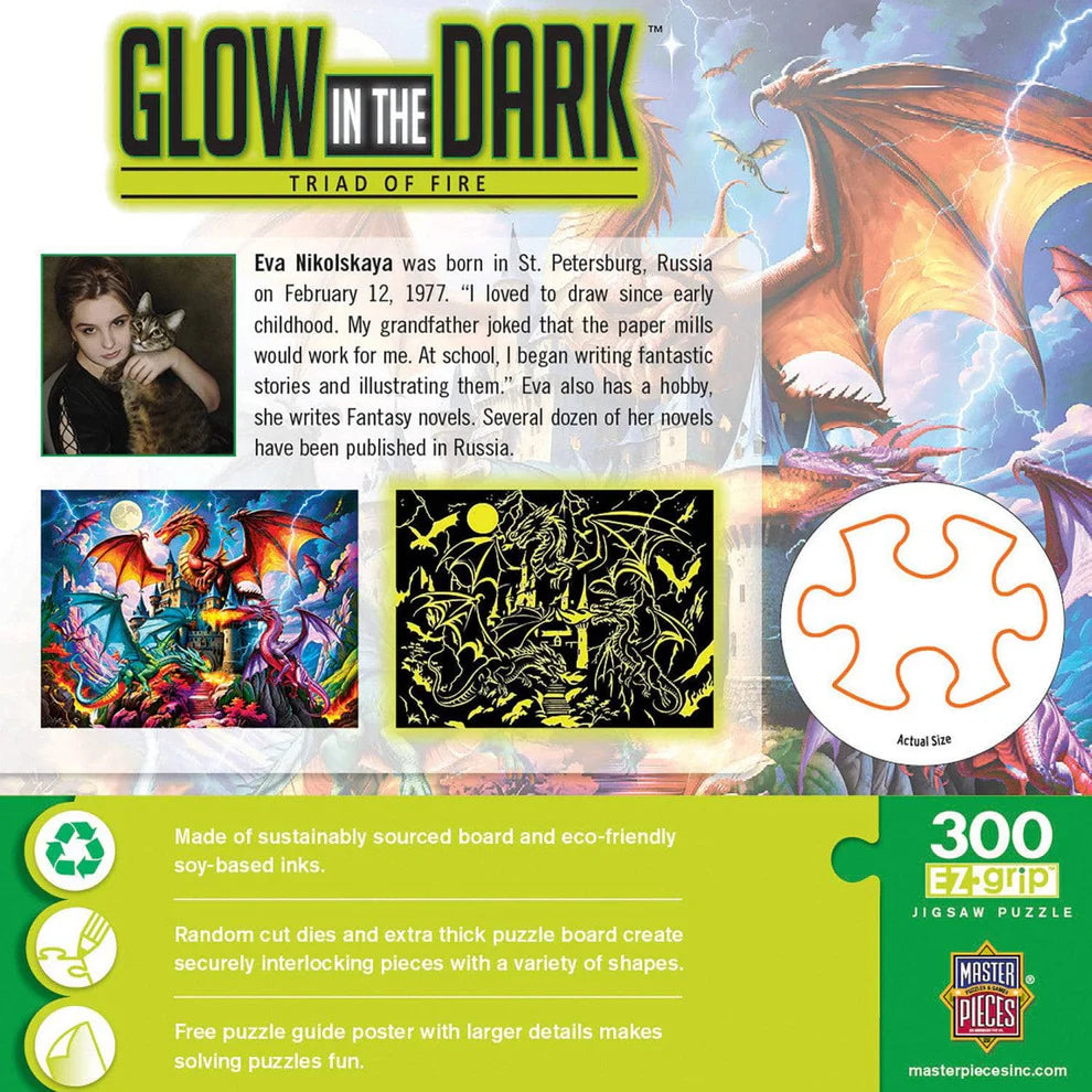 Triad of Fire 300 Piece Glow In The Dark Large Format Puzzle