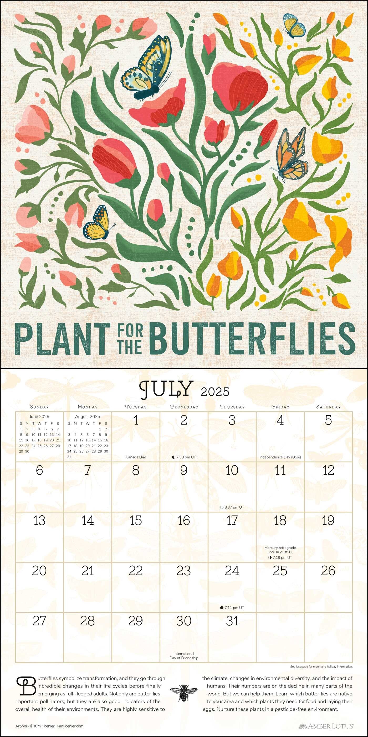 Praise For The Pollinators 2025 Wall Calendar    