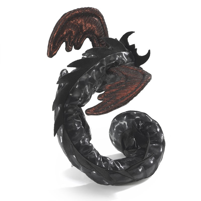 Folkmanis Finger Puppet - Midnight Dragon Wristlet