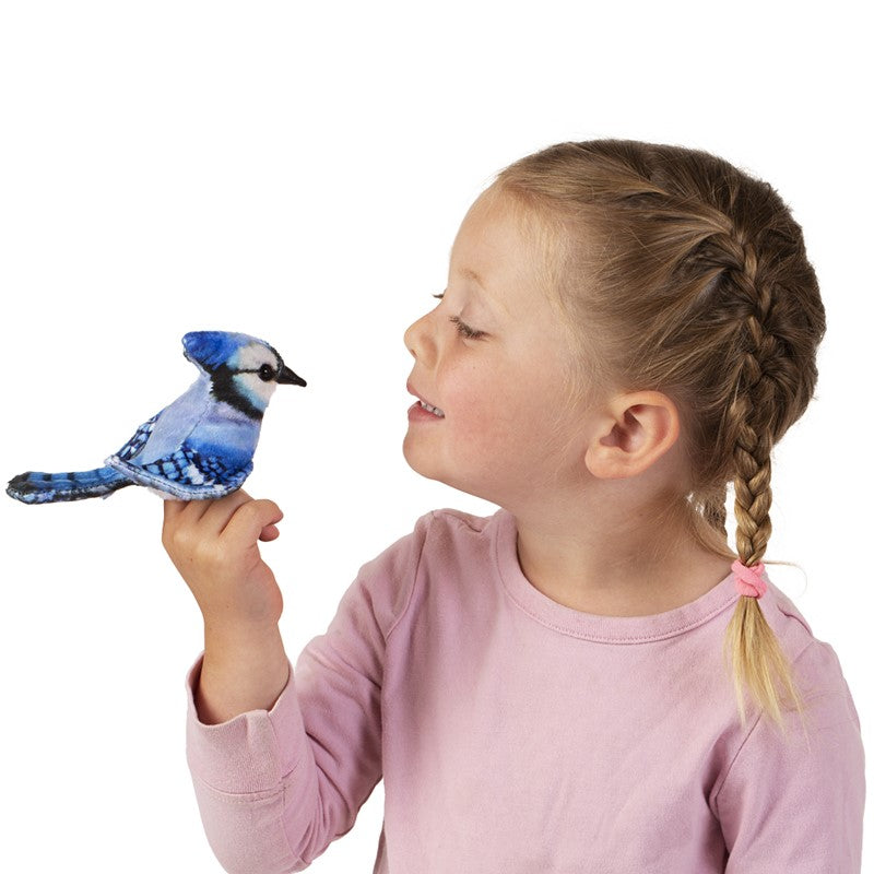 Folkmanis Finger Puppet - Mini Blue Jay