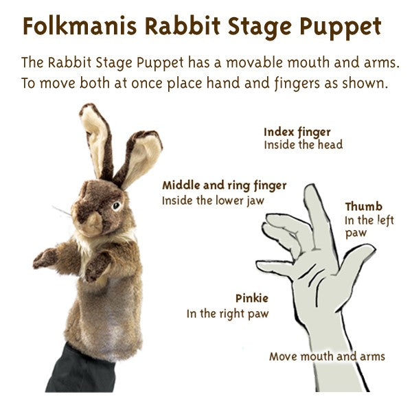 Folkmanis Stage Puppet - Rabbit